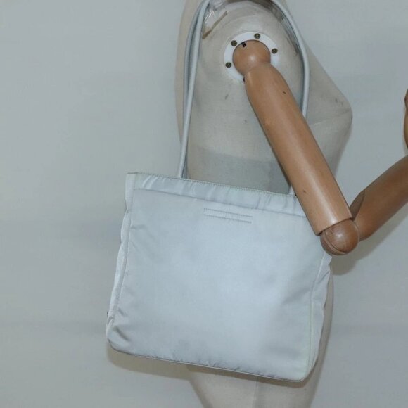 PRADA Tote Bag Nylon Gray Silver Auth - Picture 1 of 16